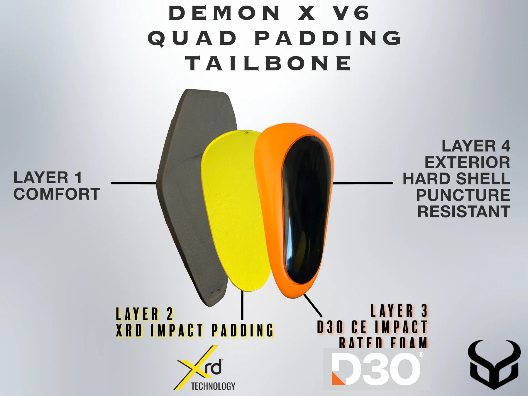 Demon Flex Force X D3O/XRD Short V6 Dames - crash pants snowboard