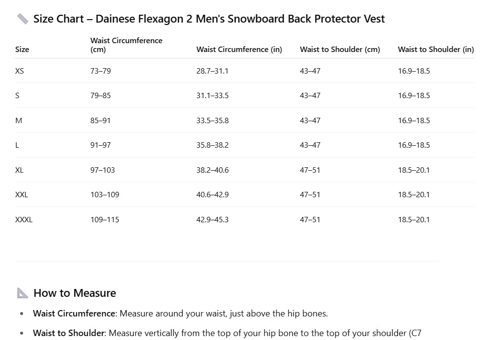 Dainese Flexagon Waistcoat 2 - rugbeschermer snowboard