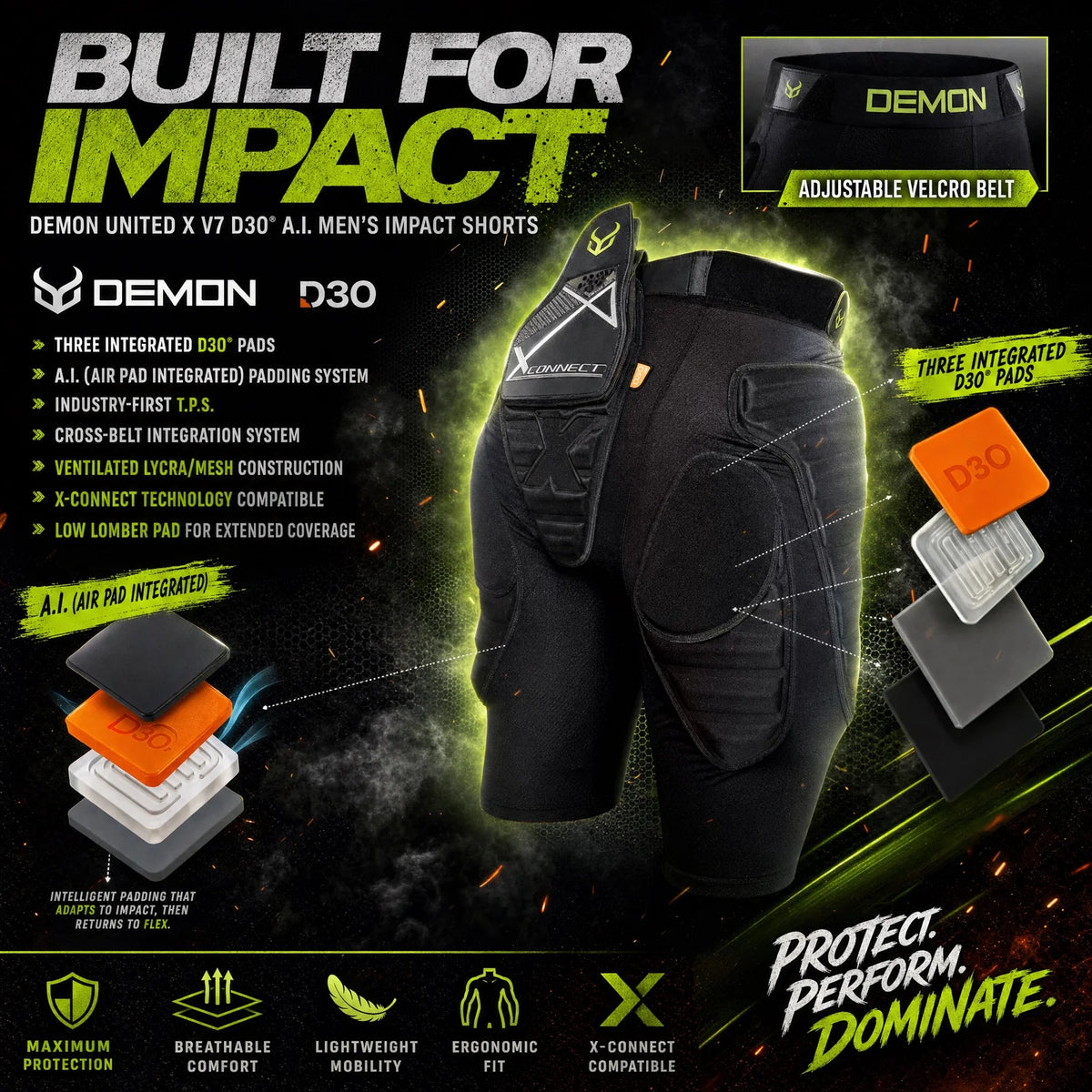 Demon X V7 D3O A.I. Pant - Snowboard Protektorhose